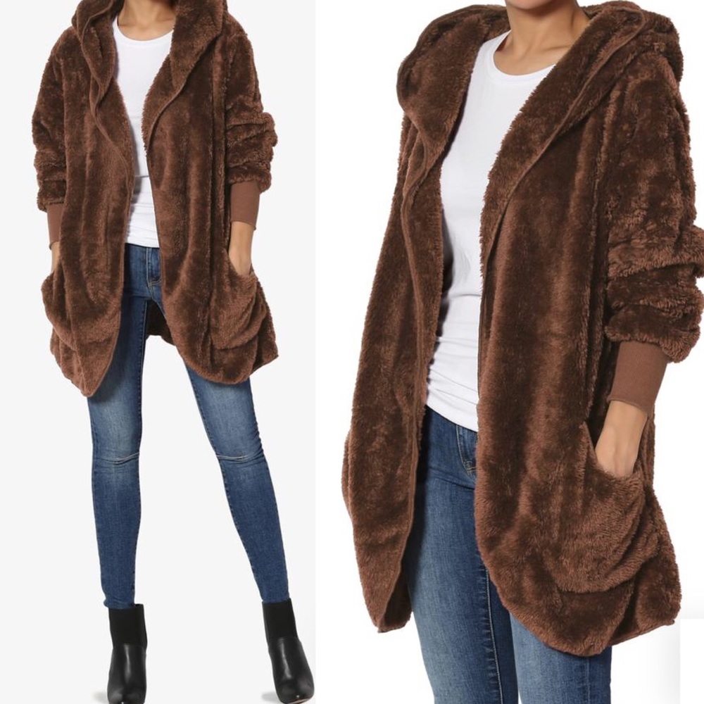 Furry Plush Teddy Coat Jacket